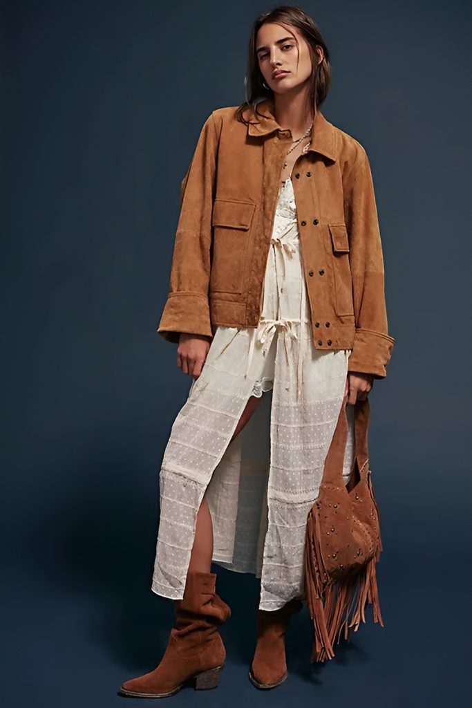 Adopt a shear jacket and match boots for solid winter layers