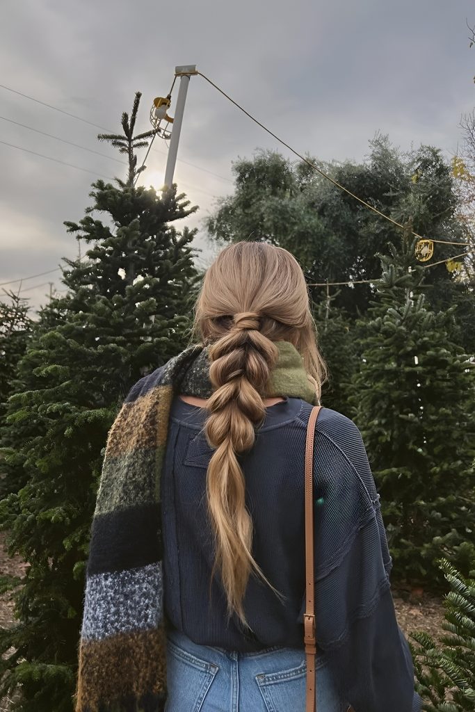 Boho Fishtail Braid with Holiday Embellishments