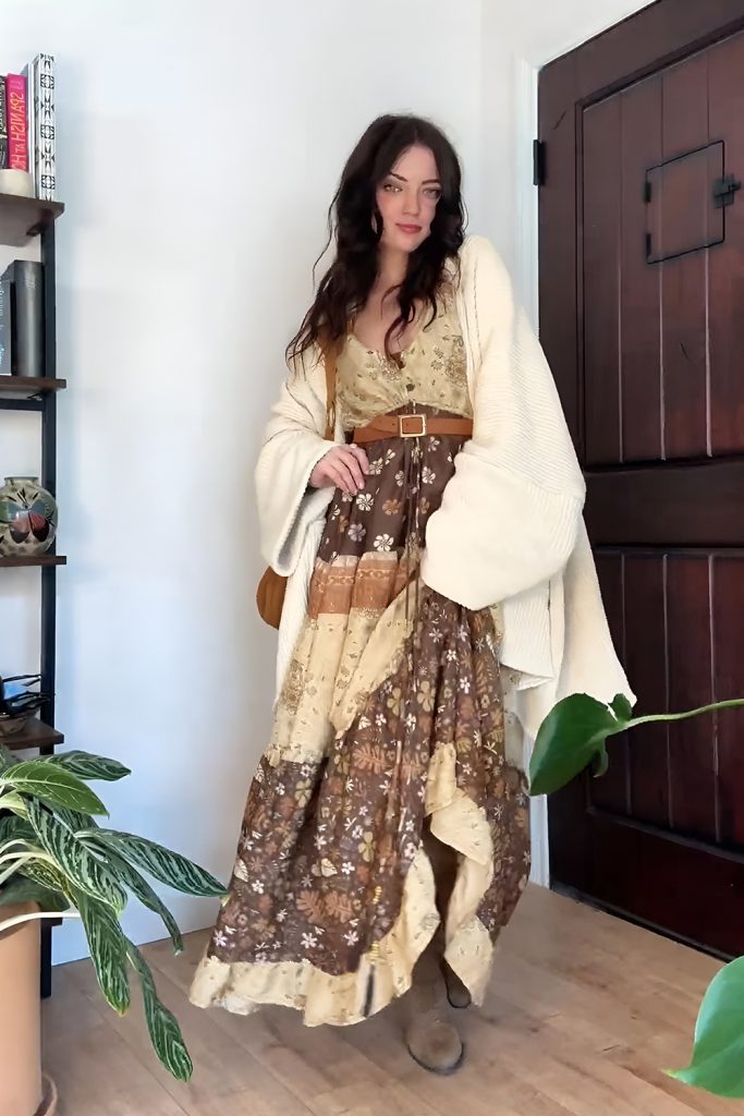 Boho Inspired Outfits with Flowing Prints and Fringe