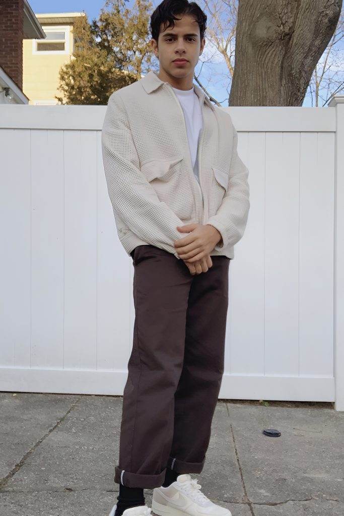 Clean Streetwear with neutral tones and minimal accessories