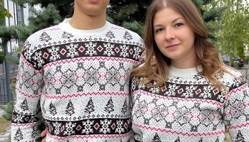 Couples in Coordinated Sweaters