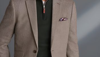 Earth Colored Sweater Under a Sport Coat