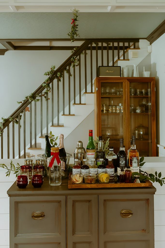 Establish a Self Serve Cocktail Station That Encourages Socializing