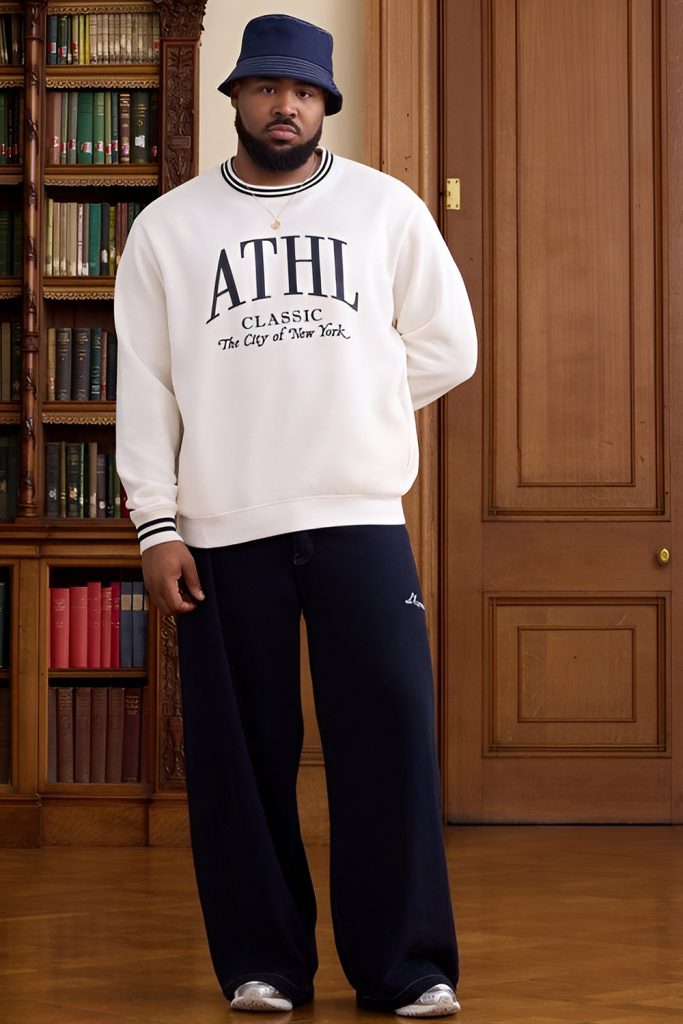 Fat Streetwear with printed pants and a minimal top