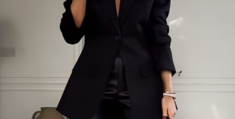 Faux Leather Pants and Statement Blazer