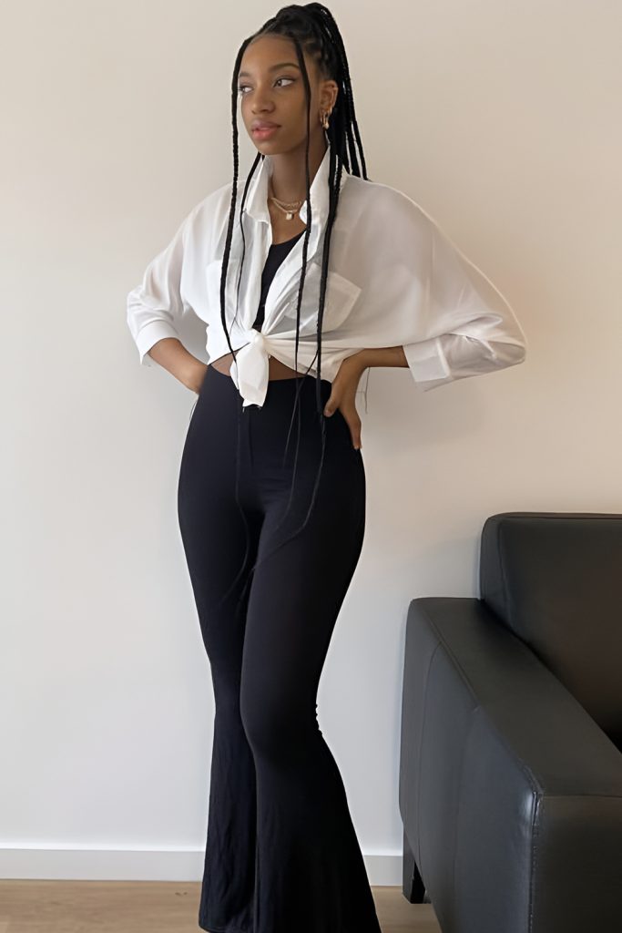 Flared Pants with Sleek Tops