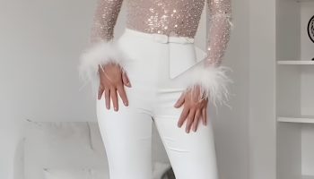 Fresh White Suits Combined with Sparkly Tops