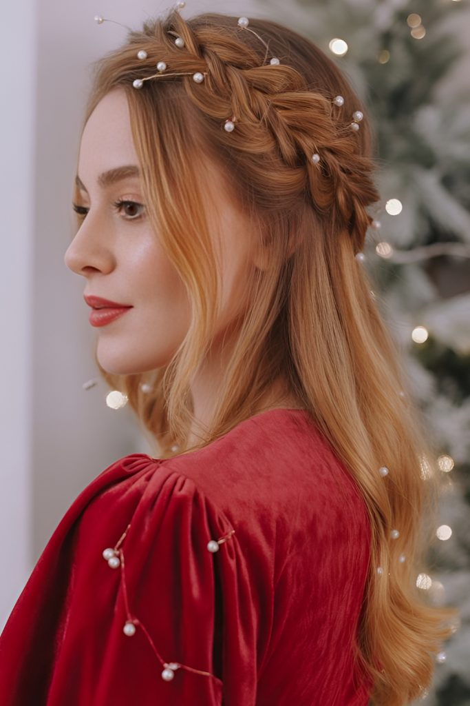 Frosty Fairytale Vibes with Crown Braids