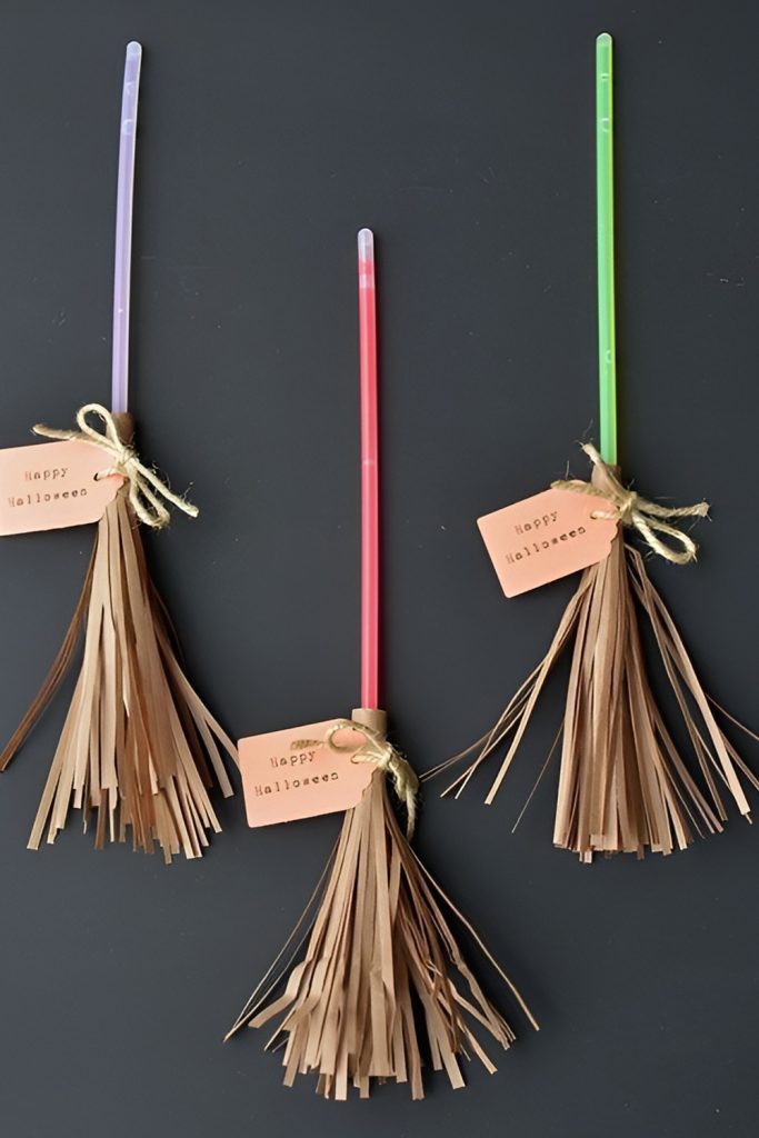 Glow Stick Broomsticks for Little Witches