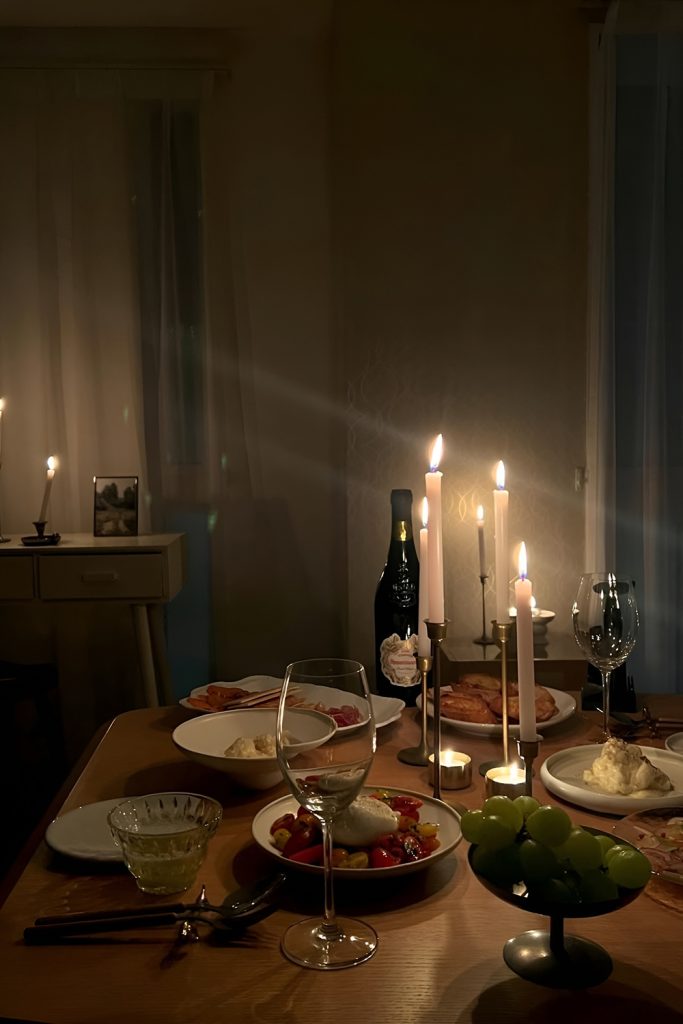 Gourmet Candlelit Dinner at Home