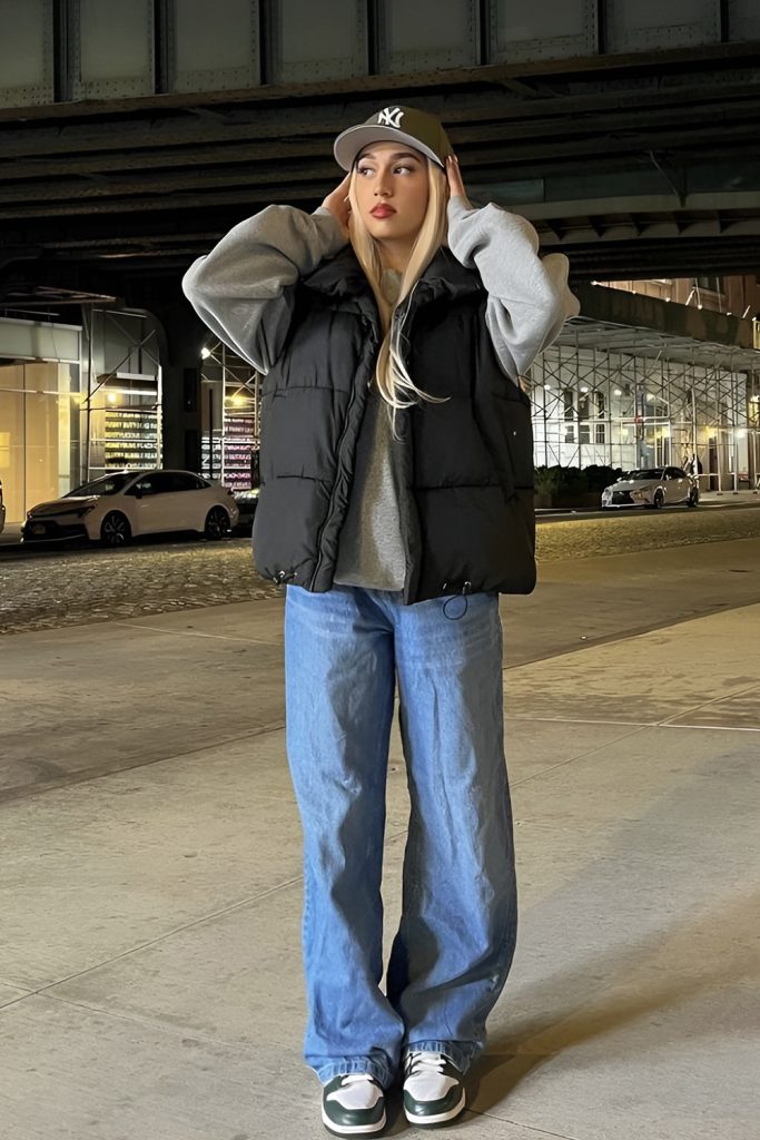 Insert Utility Edge by Pairing Baggy Jeans with a Functional Vest