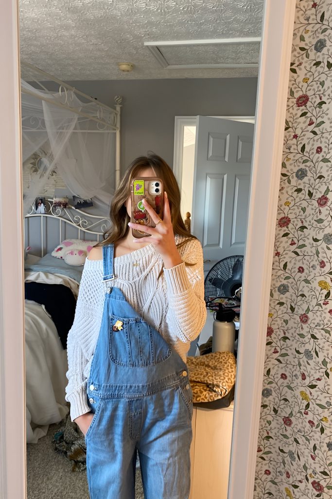 Knit Tops and Overalls for a Little Whimsy