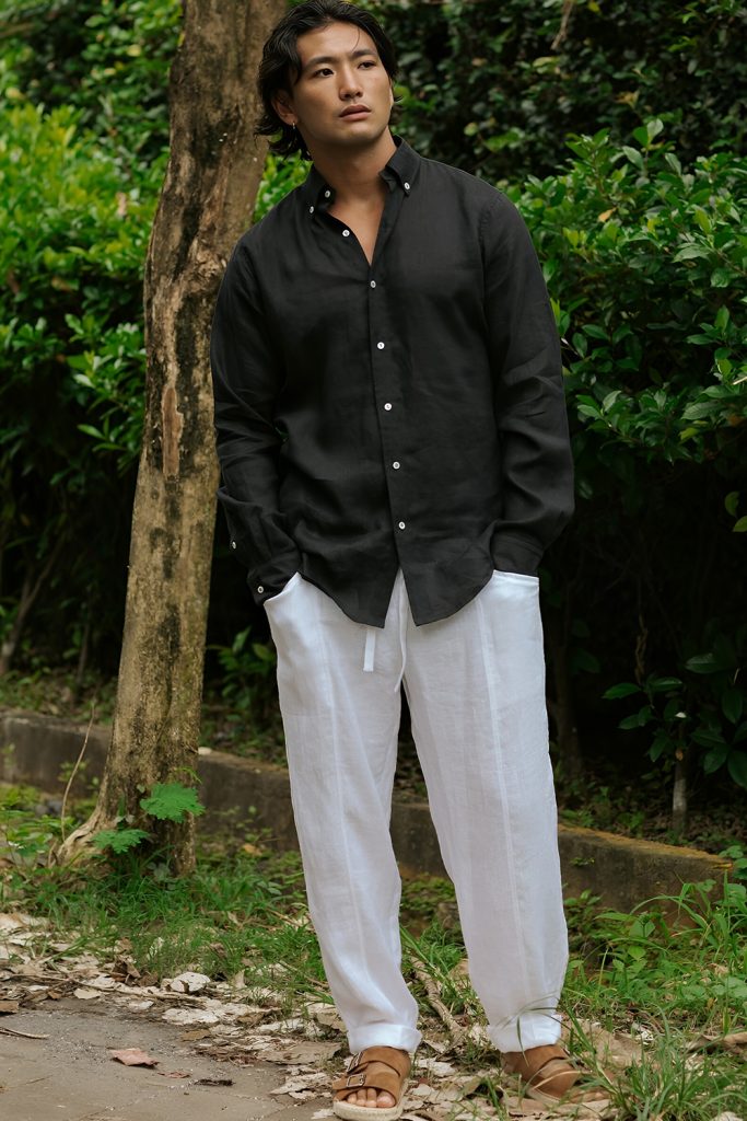 Laid back Linen Shirt and Drawstring Pants