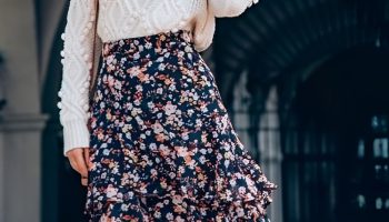 Layered Skirt and Sweater Combos Bringing Charm