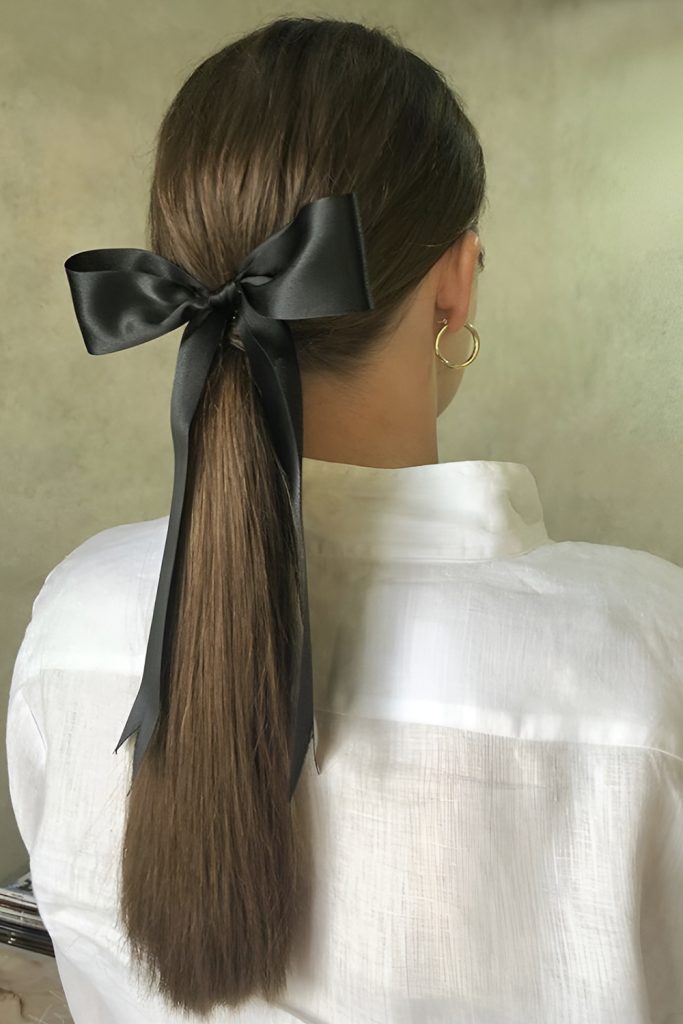 Low Ponytail with Statement Barrette