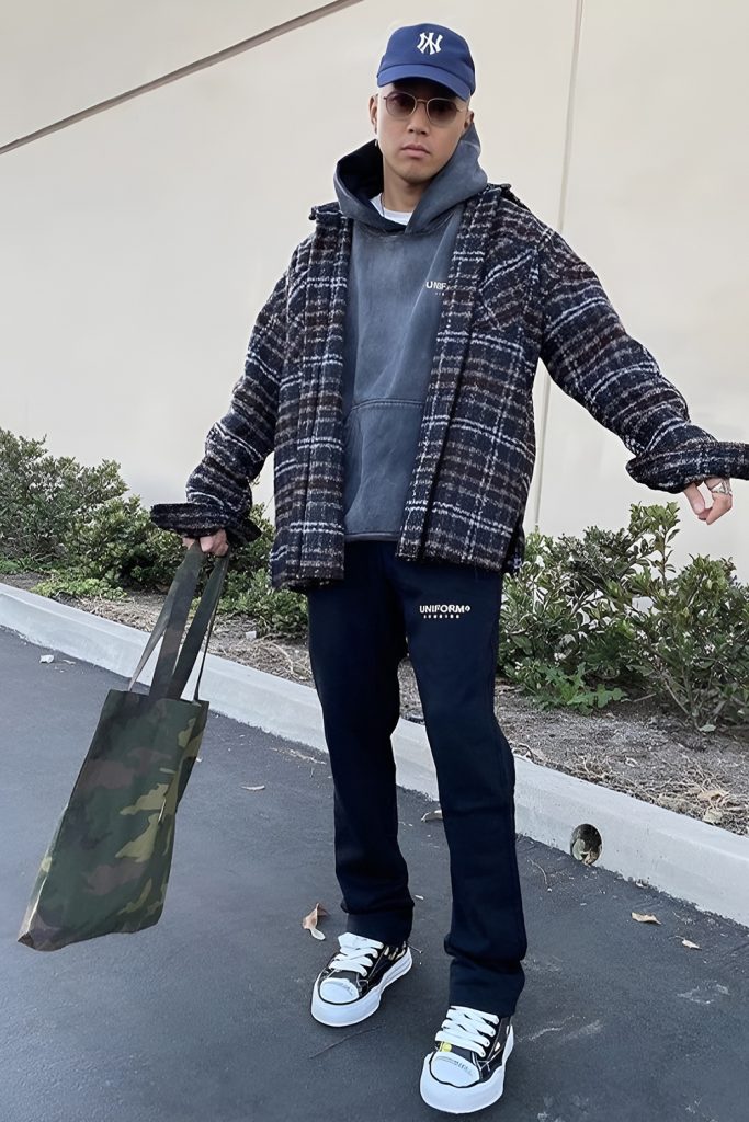 Made streetwear with flannel and hoodies