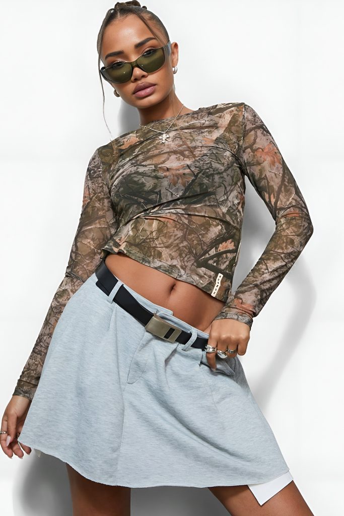 Mesh Long Sleeve Layering Piece