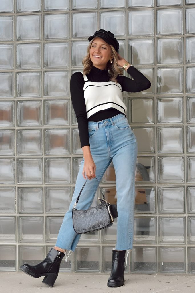 Mesh Top Layered Under Bold Outerwear for Edgy Glam