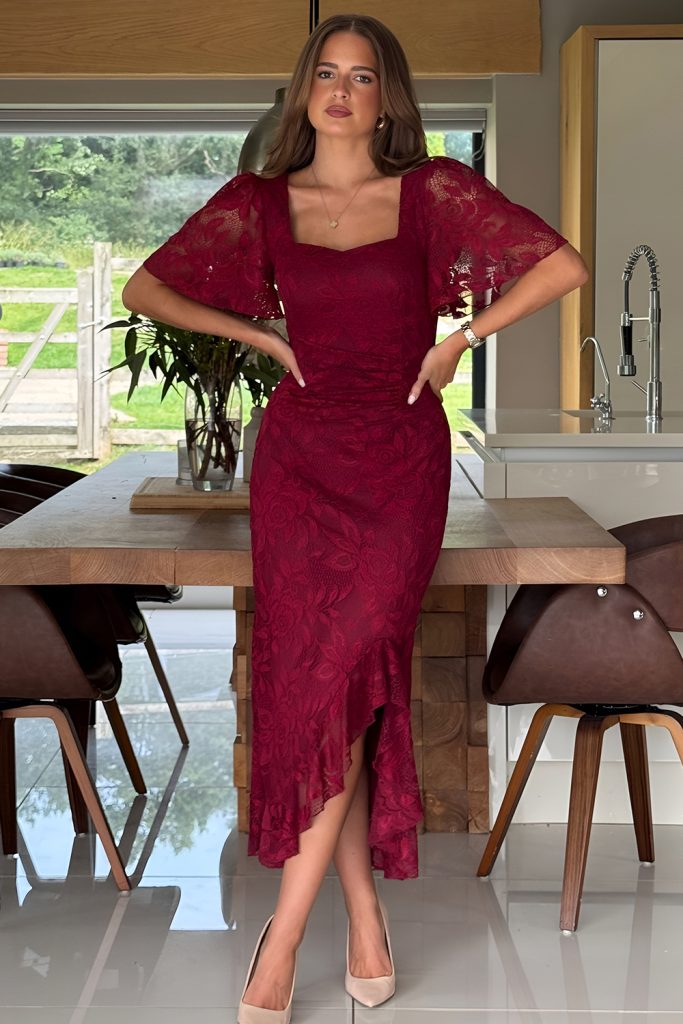 Midi Dresses with Elegant Winter Details