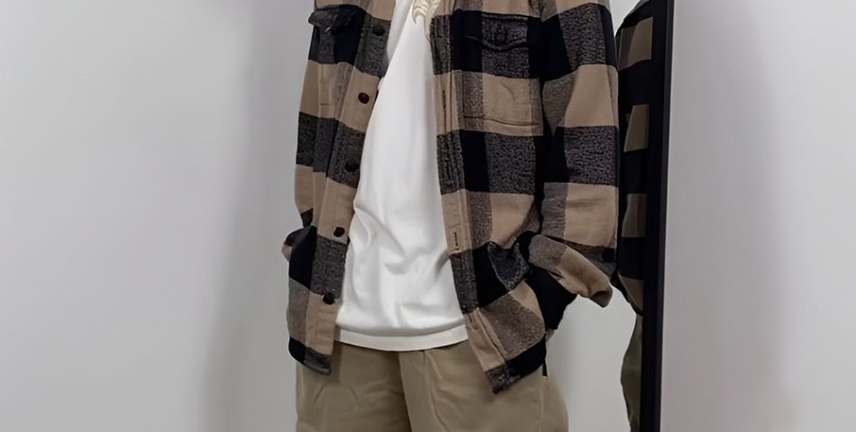 Plaid Overshirt with Straight Leg Jeans