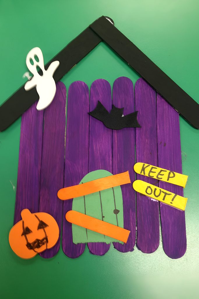 Popsicle Stick Haunted Houses