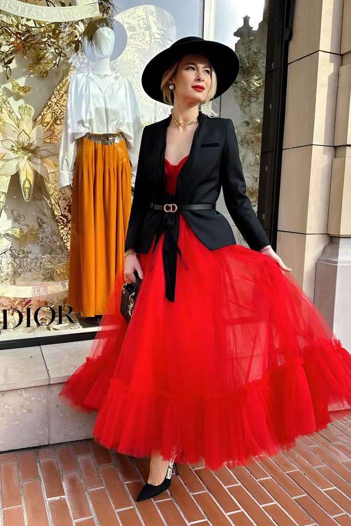 Red Tulle Dress for Dramatic Flair