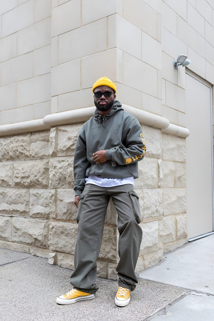 Rugged Streetwear with a work noise  inspired fit