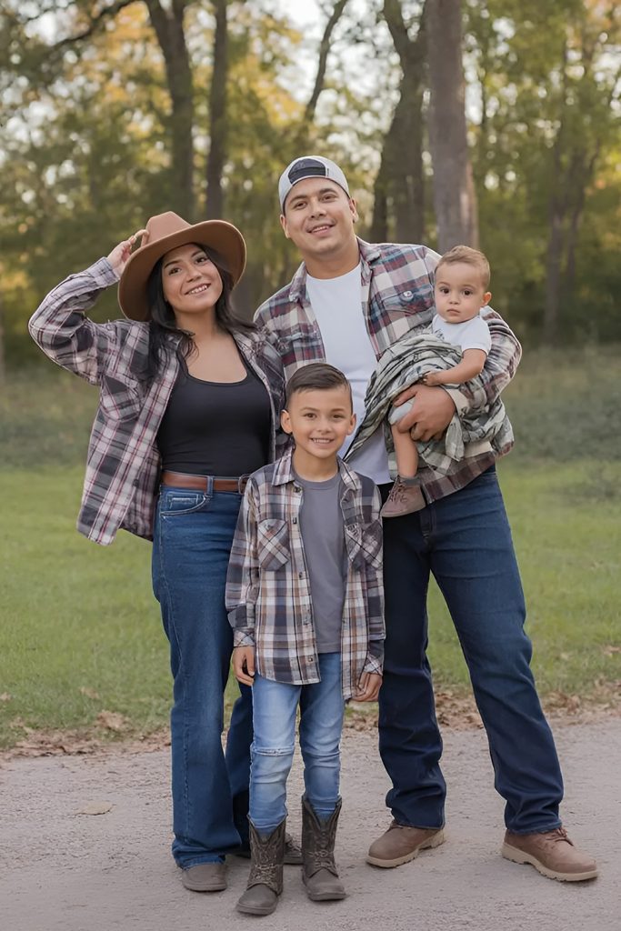Rustic Flannel and Denim for Outdoors