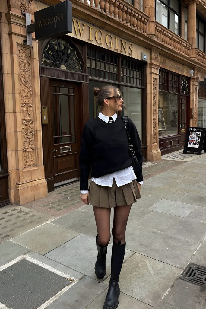 Skirts and Dresses Styled for Cooler Days