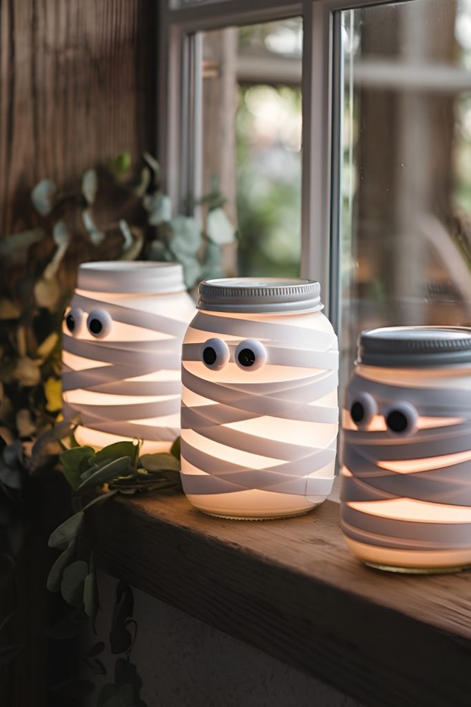 Spooky But Sweet Mummy Jars