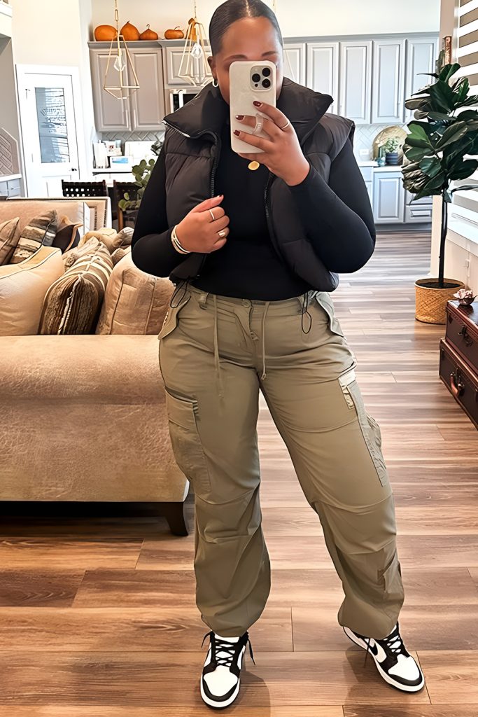 Statement Sneakers and Cargo Pants Urban Utility
