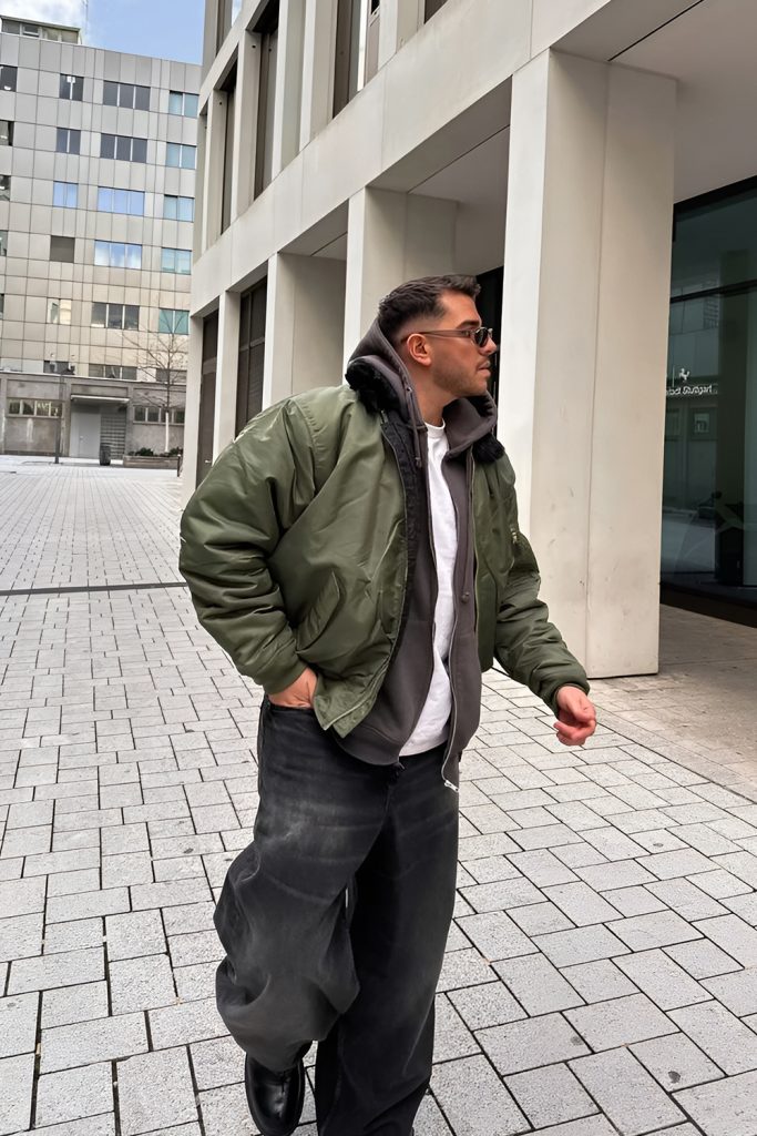 Statement outerwear with a single streetwear foundation