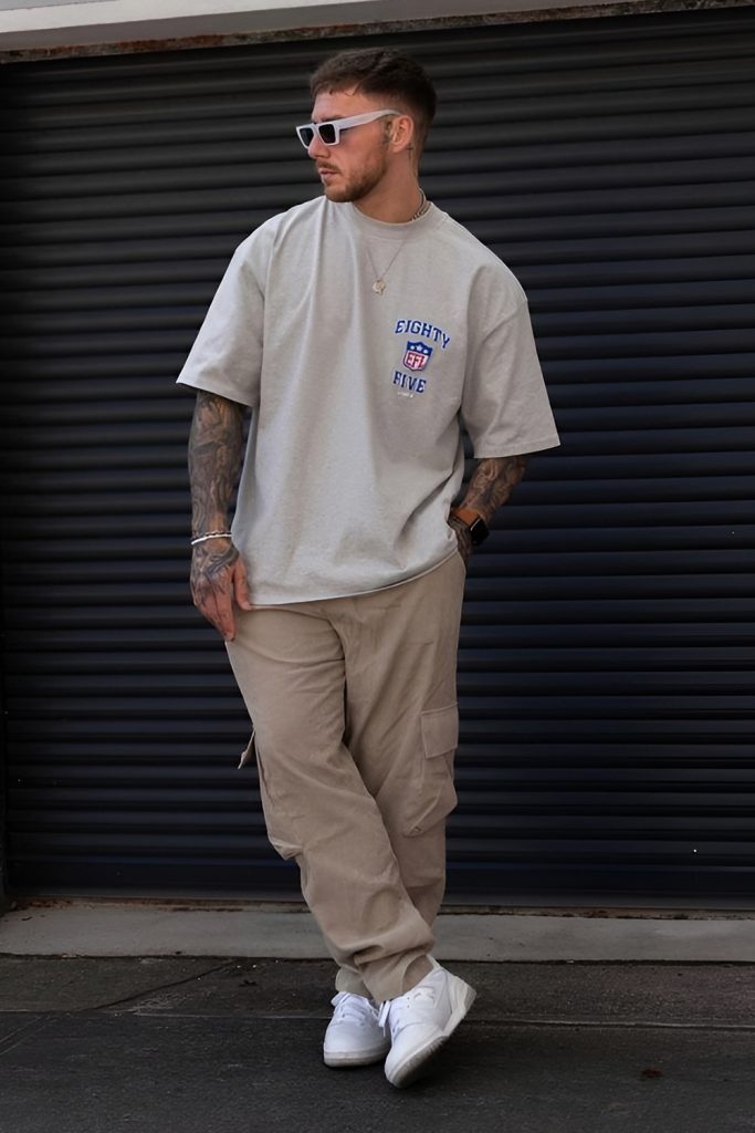 Streetwear Layers with Oversized Tee