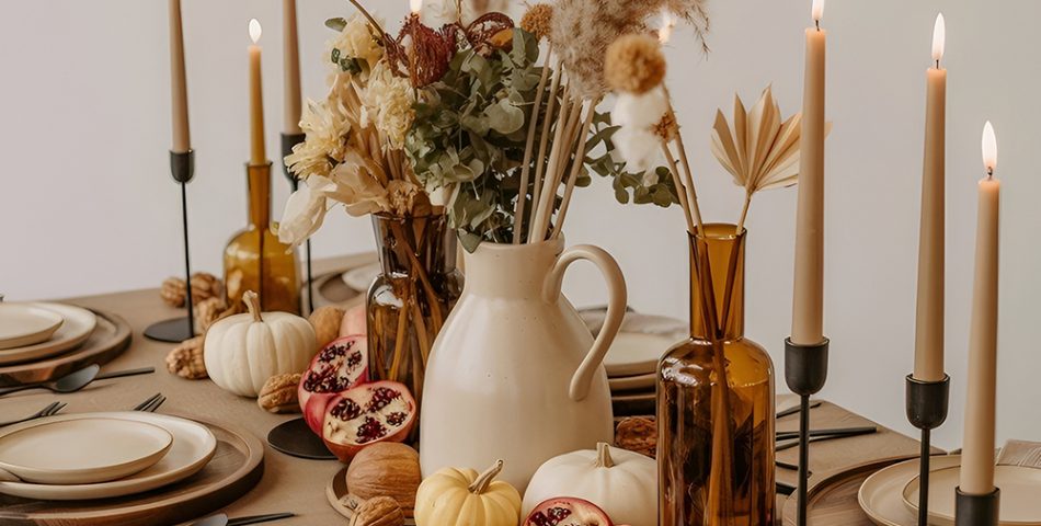 Table Dressing with Layered Textures and Nature