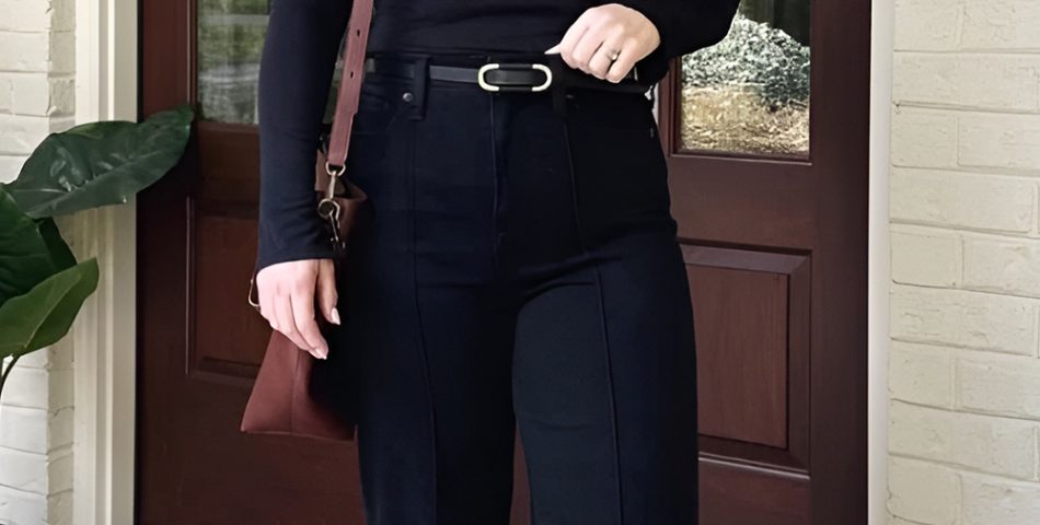 Turtleneck and Wide Leg Trousers for Sophistication