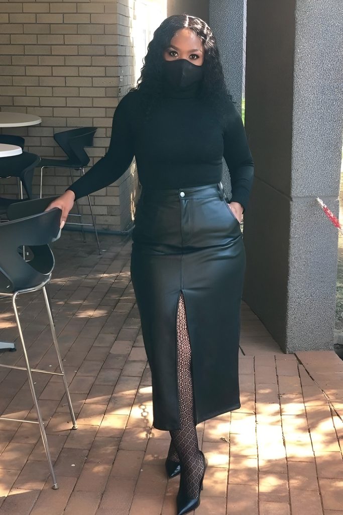 Turtlenecks with Statement Skirts