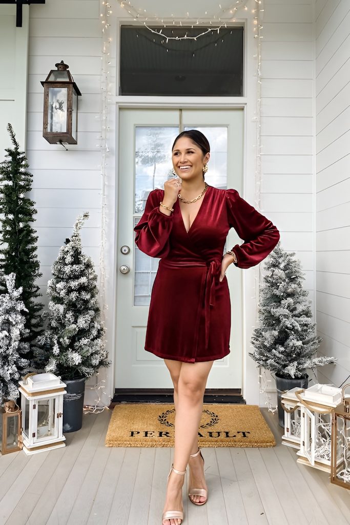 Velvet Wrap Dresses that Ooze Sophistication