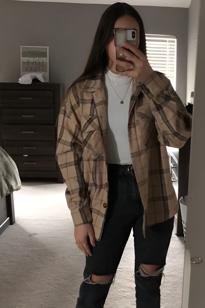 Warm Shackets and Skinny Jeans for Worry Free Comfort