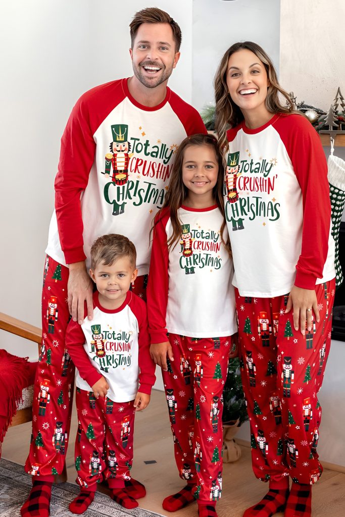 Whimsical Santa Print Pyjama or Cheerful Holiday Playfulness