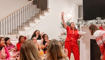 Casual pajama party for a casual countdown at home