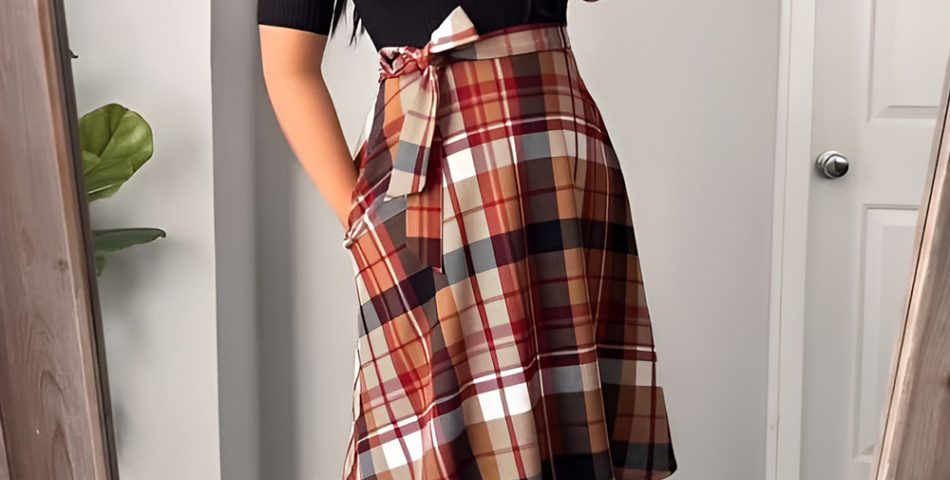 Classic Style with a Plaid Dress and Ankle Boots