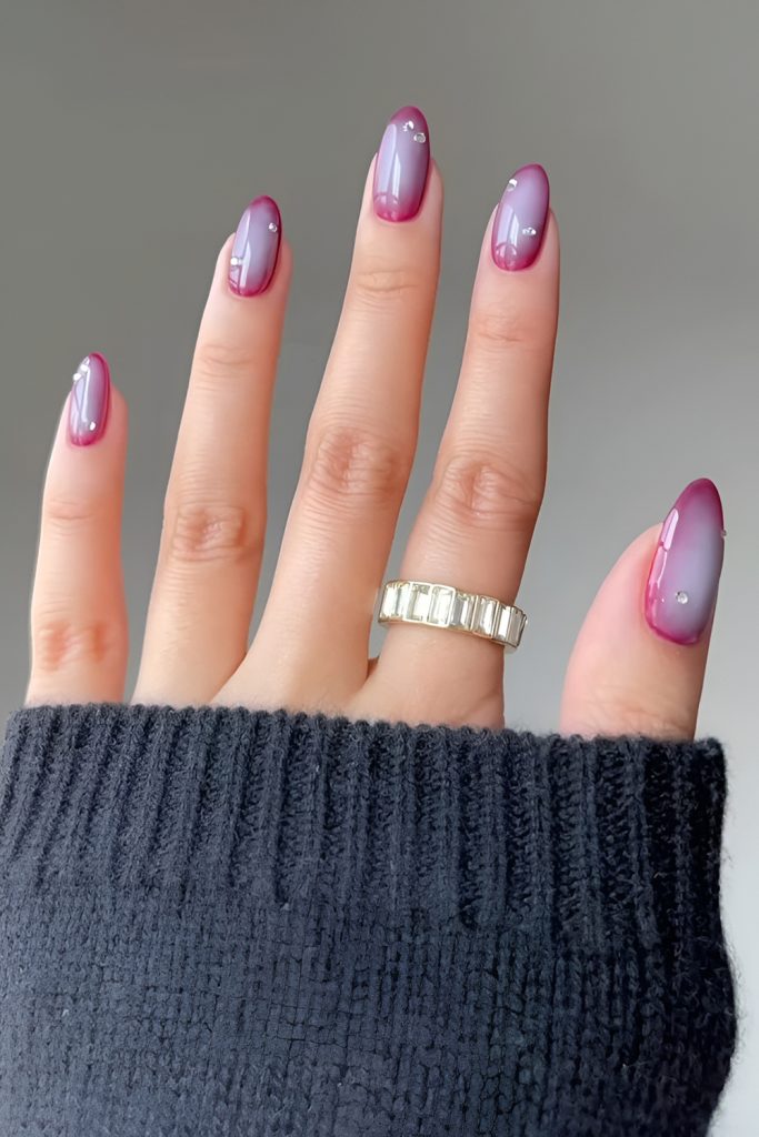 Crystal Infused Aura Nails