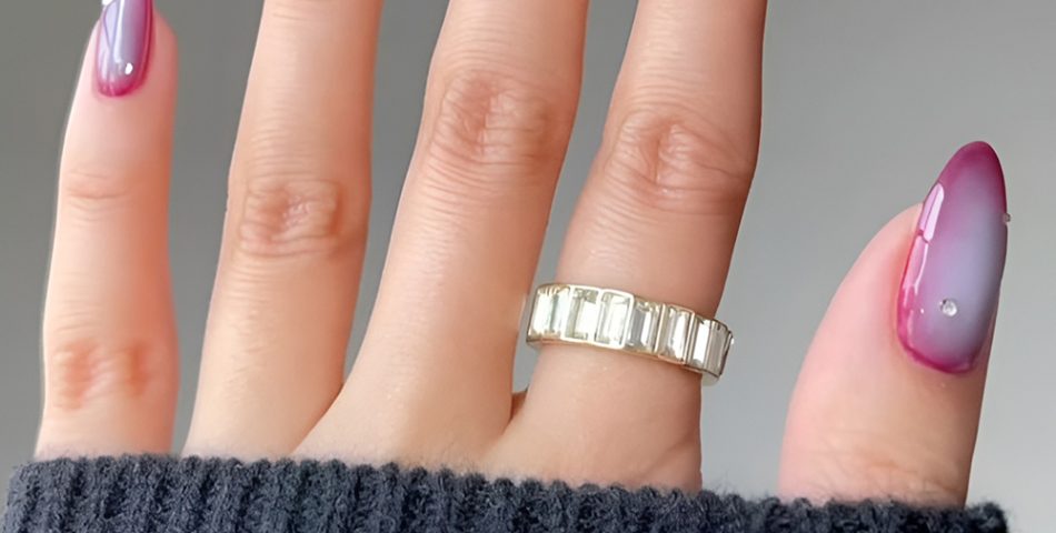 Crystal Infused Aura Nails