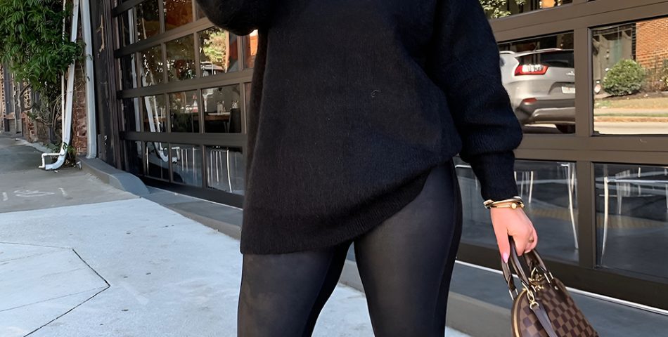 Faux Leather Leggings for Edgy Warmth