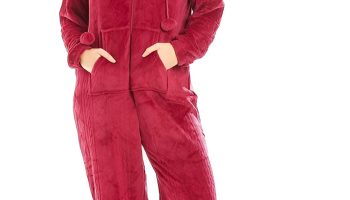 Fleece Onesie with Hood and Pockets