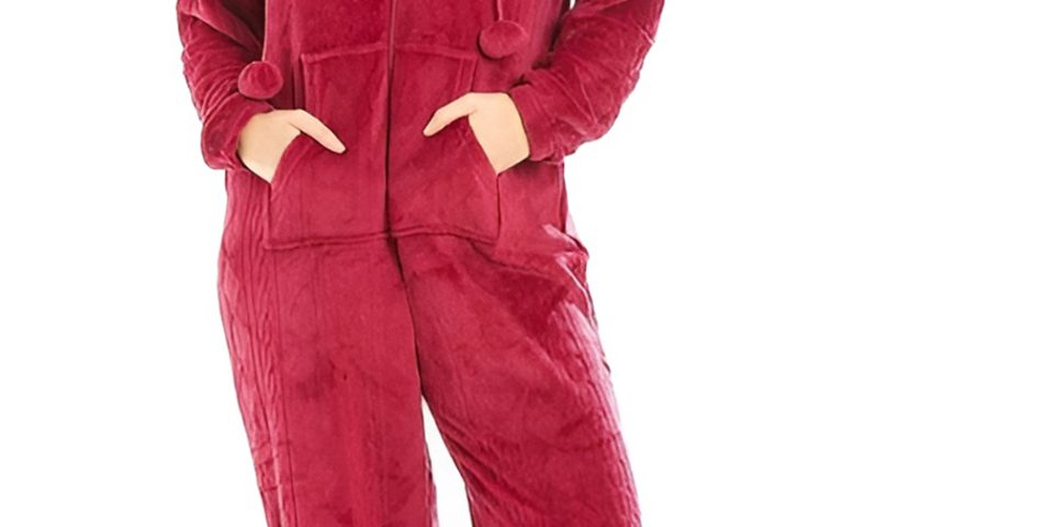 Fleece Onesie with Hood and Pockets