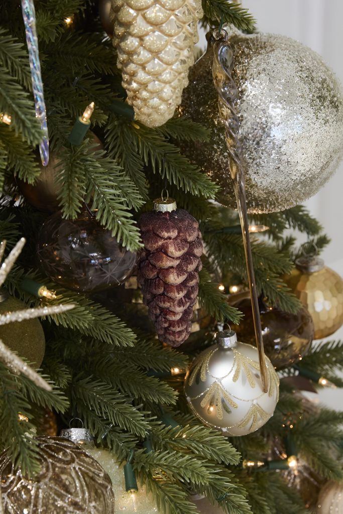 Gilded Pinecone Ornament Dipped in Metallic Finish