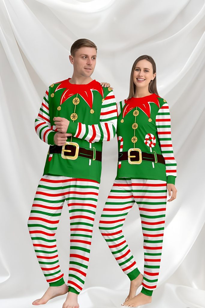 Green and Red Striped Christmas Morning Styles