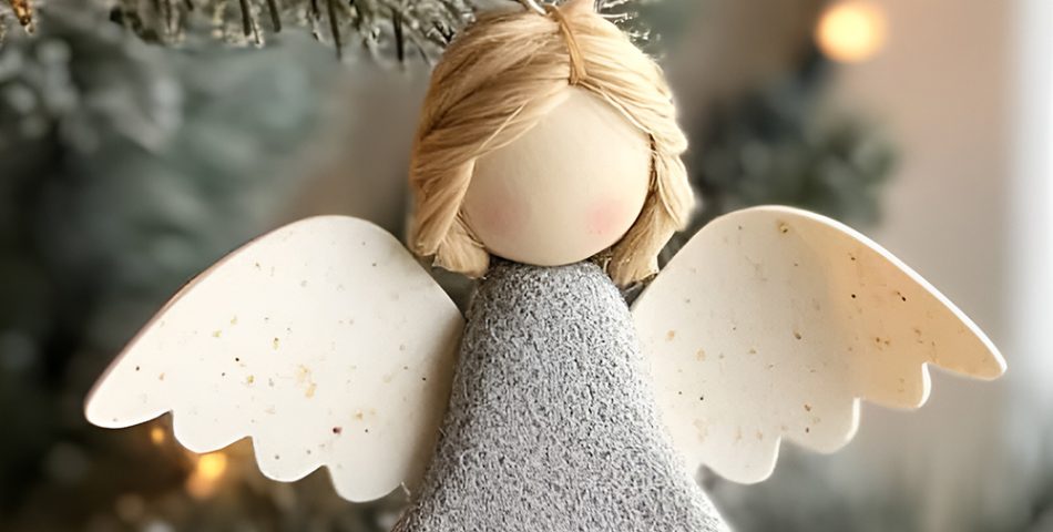 Handcrafted Porcelain Angel with Soft Pastel Details