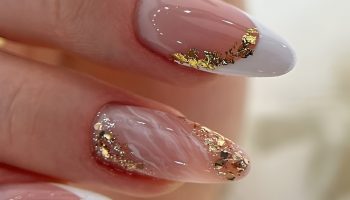 Modern Sparkle Twist on French Tips